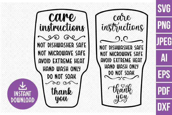 Download Cup Care Instructions Printable Designs - Printable designs Collection